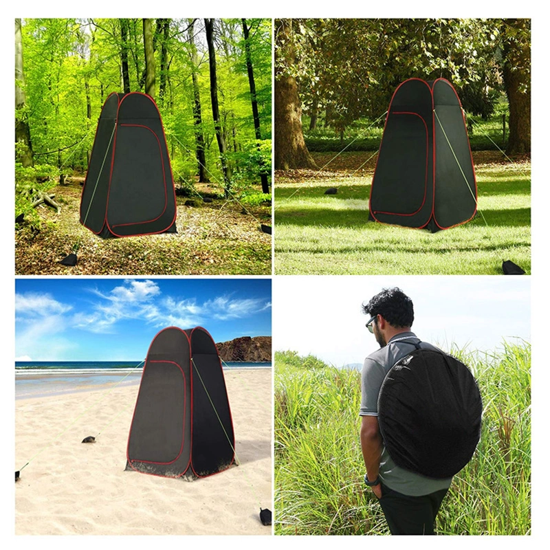 Camping Shelter Toilet Tent Pop up Shower Privacy Tent, Outdoor Changing Dressing Fishing Bathing Storage Room Tents, Portable Tent with Carrying Bag Wbb15111