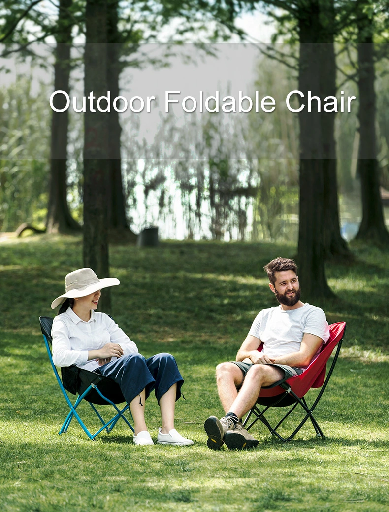 Outdoor Portable Light Weight Folding Moon Chair for Fishing Beach Camping Drawing Picnic