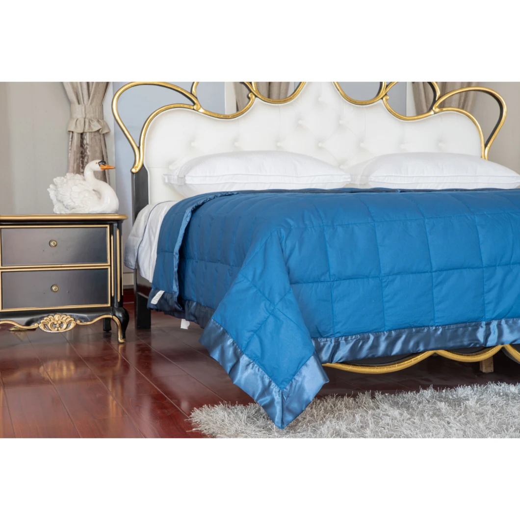 Down Comforter/Blanket with Satin Trim Light Weight Perfect for Summer