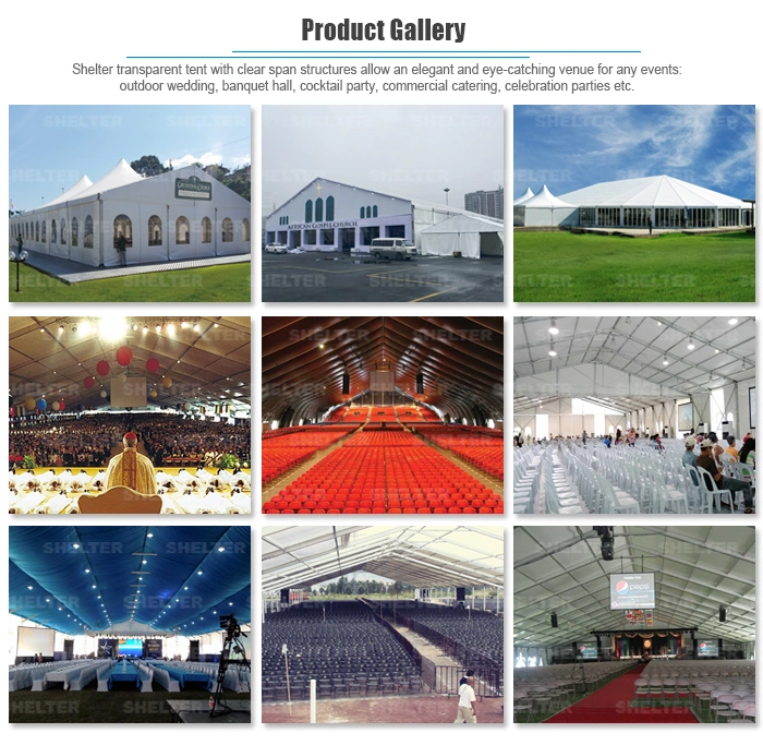 300-500 People Capacity White Roof Wedding Party Marquee Church Tents