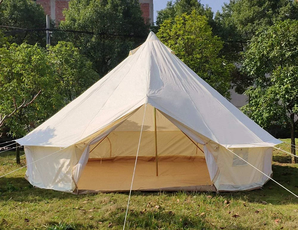 Outdoor Waterproof Oxford Cloth Bell Tent Large Capacity Teepee for Family Camping Tent