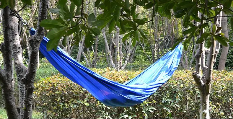 Nylon Camping Hammock with Tree Straps (EHM-02)