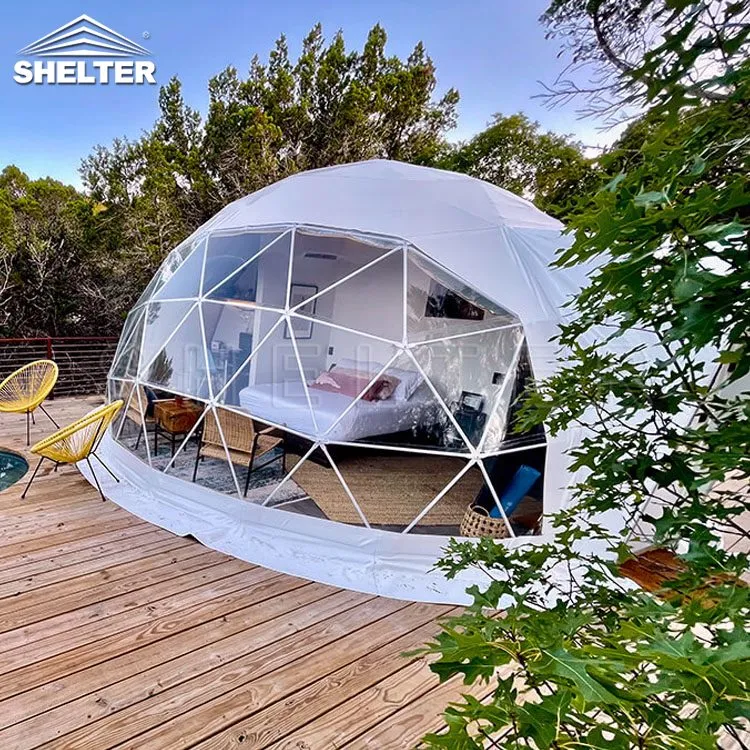 3V Geodesic Dome Luxury Hotel Glamping Dome Tent for Sale