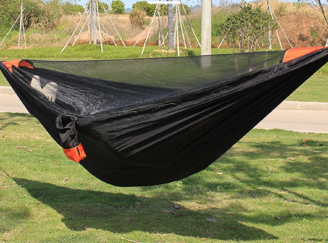 Camping Hammock with Mosquito Net Portable Hammock with Tree Strap and Buckle for Travel Outdoor Backpackers Esg16927
