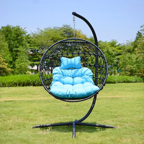 Modern Furniture Acrylic Patio Hammock Outdoor Garden Egg Hanging Swing Chair with Stand